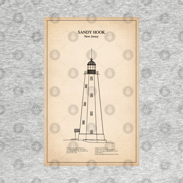 Sandy Hook Lighthouse - New Jersey - SD by SPJE Illustration Photography